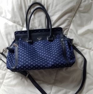 Armani Baby Diaper Bag Blue Logo Print